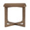 Modern End Table With Square Tabletop And Light Brown Finish, X-Base Design For Living Room Elegance And Stability