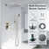 Modern Wall-Mounted Rain Shower System with Air Injection Technology