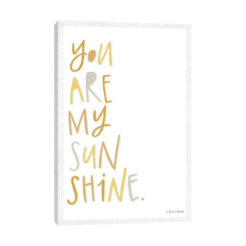 You Are My Sunshine by Rachel Nieman - Painting on Canvas, 66.04 cm H x 45.72 cm W, White Framed