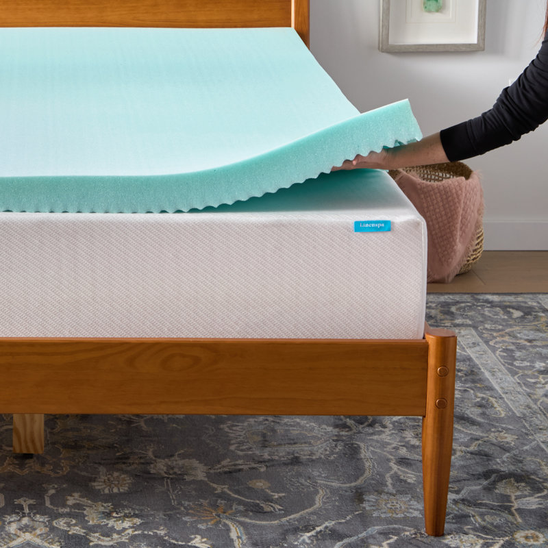 Surmatelas en gel à mémoire de forme à 7 zones avec gel rafraîchissant à 3 zones Linenspa - Grand, 3, Grand lit