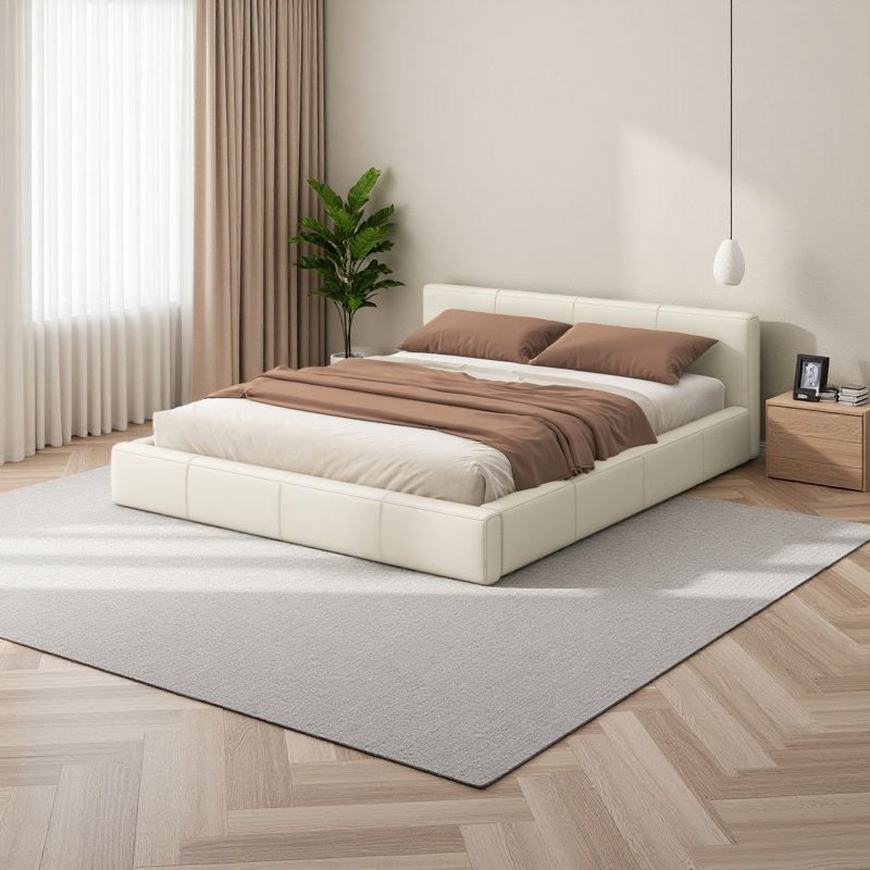 [Lit rembourré élégant] - Le choix idéal pour votre chambre à coucher, Grand lit
