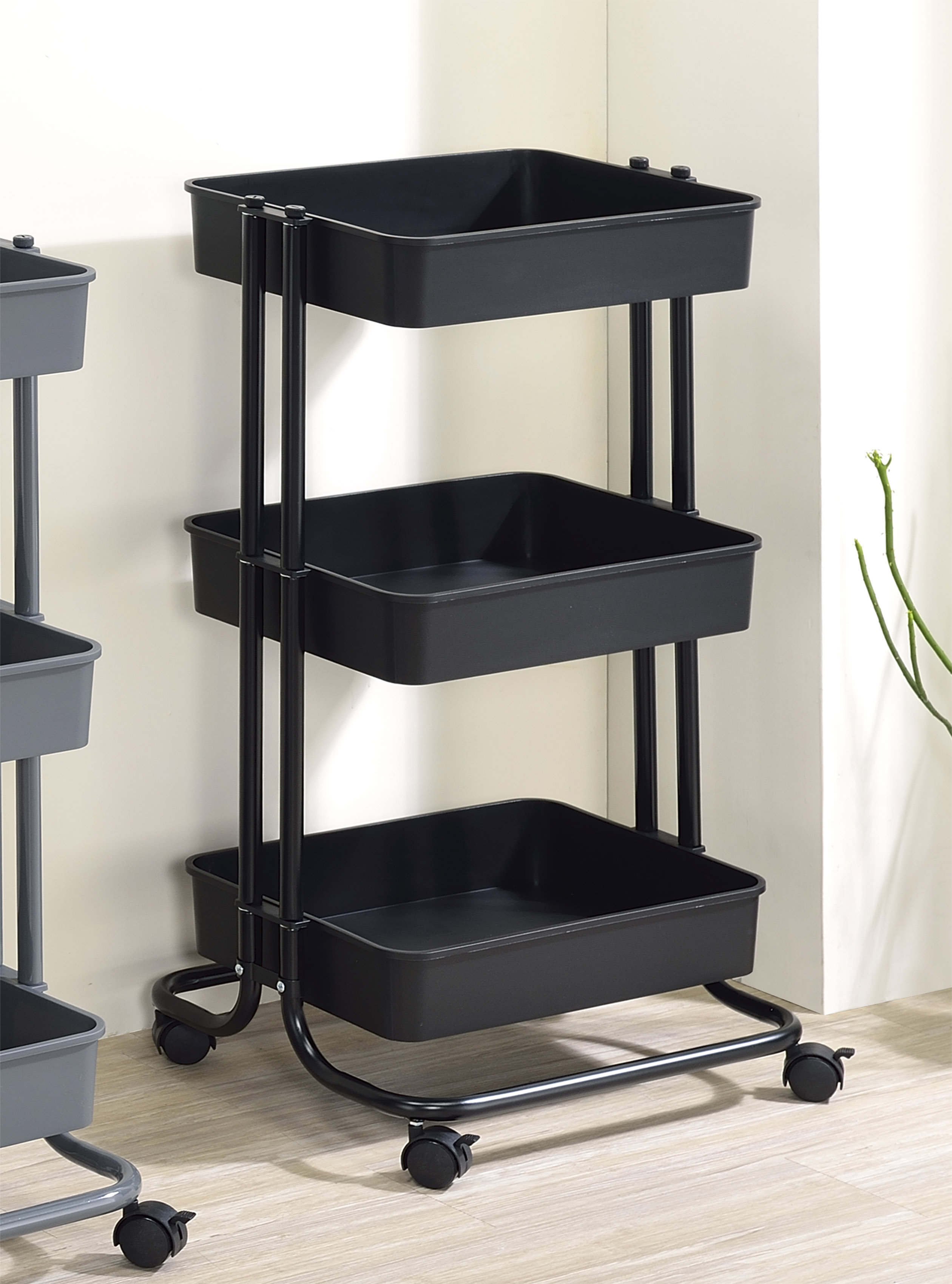 Anouar 17.25'' W Shelving Unit with Wheels