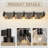 5-Light Matte Black Vanity Light, Modern Globe Glass Bathroom Wall Sconce For Mirror-1541934170-1541934167
