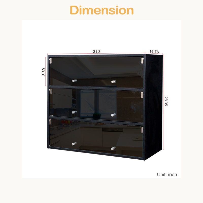 Glass Door Shoe Box Shoe Storage Cabinet With RGB Led Light, Black
