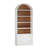 Utilitarian Design Arched Bookcase Two-Tone Sturdy Anti-tip Bookshelf-1013830906