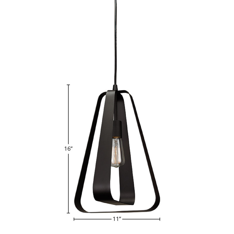 Luminaire suspendu géométrique 1 lumière Wesla, Or doux