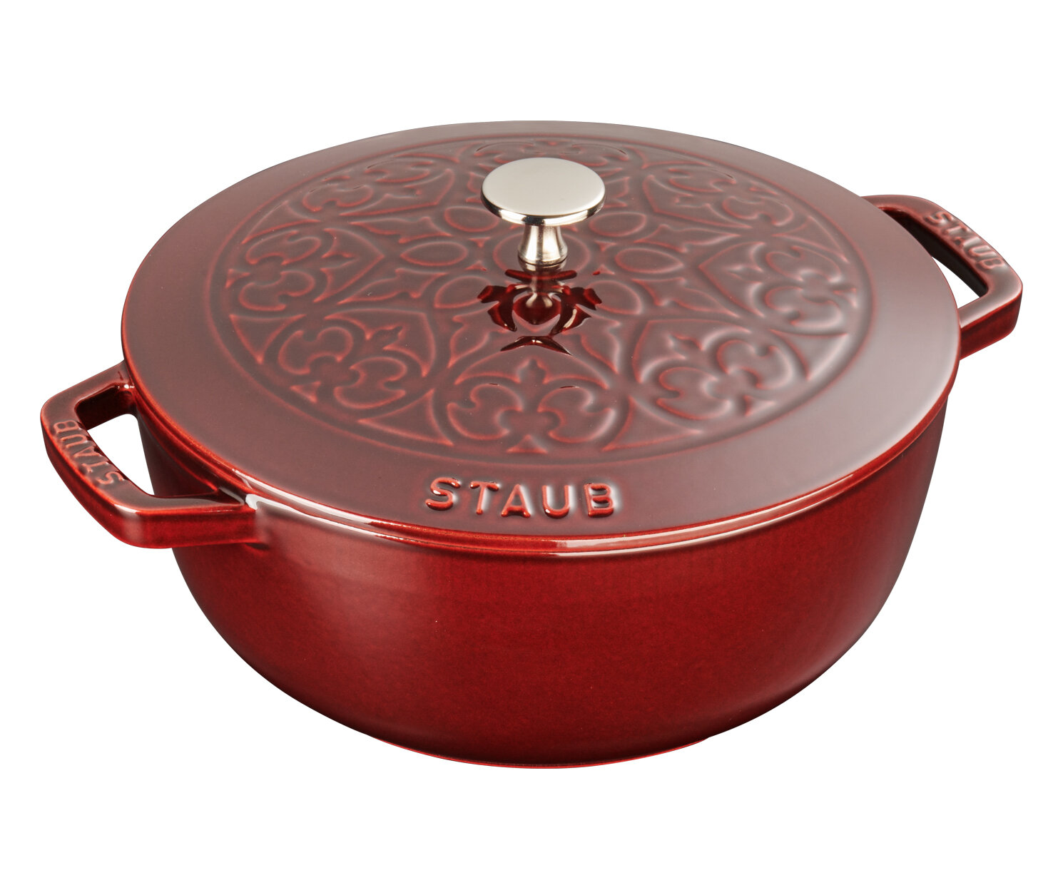 Staub Cast Iron 11-inch Traditional Skillet - Grenadine, Made in France