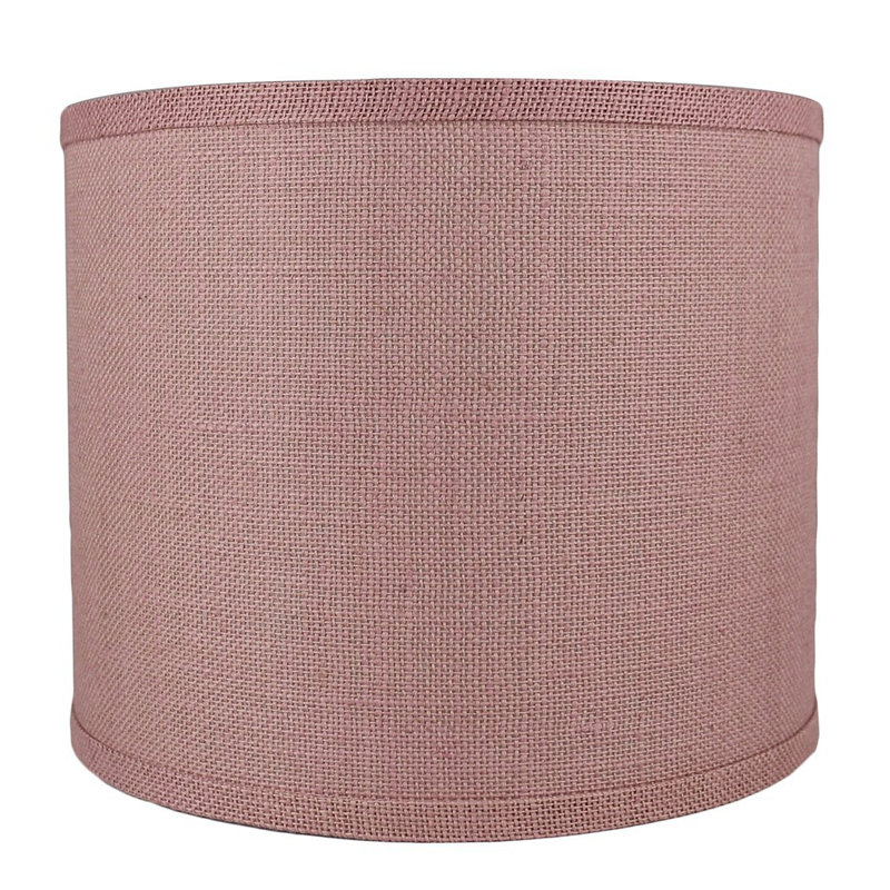 Ganya Burlap Drum Lamp Shade, Dusty Rose, 10" H x 12" W x 12" D