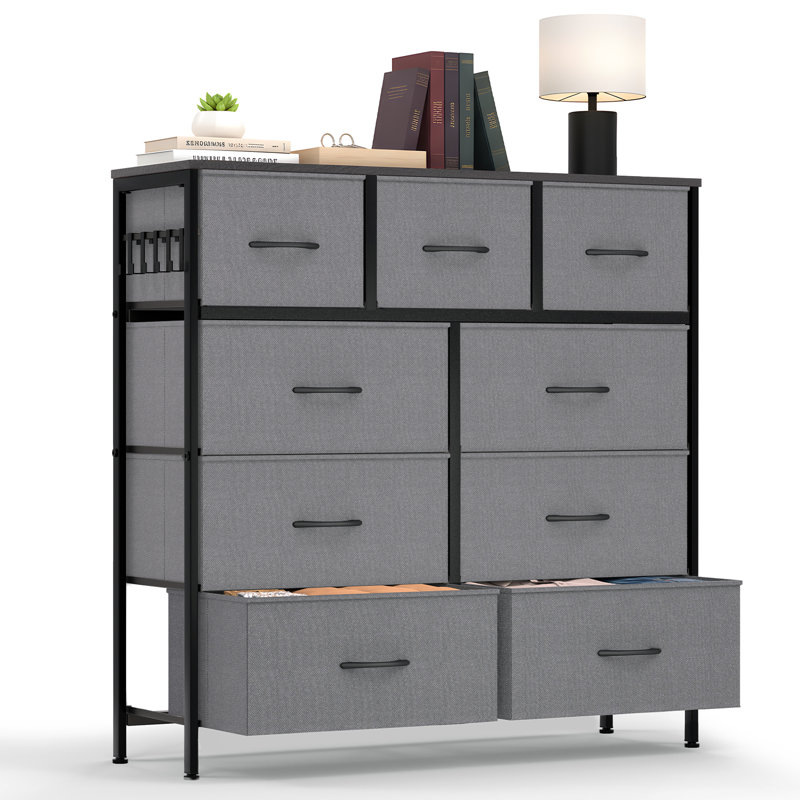9 Drawer Storage Drawer, Grey