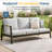 All‑Aluminum 3‑Person Outdoor Sofa for All Weather, Oversized Patio Sofa with 110° Ergonomic Backrest, Patio Seating with Removable Cushions for Backyard, Garden, Deck-1821058589