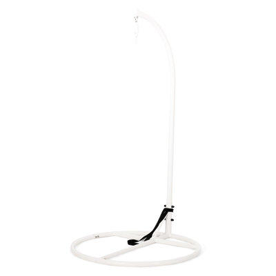 Hanging Chair Bottom For Relaxation - White, Iron Stand, 45.01 In. Depth, Width, 80.24 Height White With Robust Height, 44.88 Lb, Belt by George Oliver