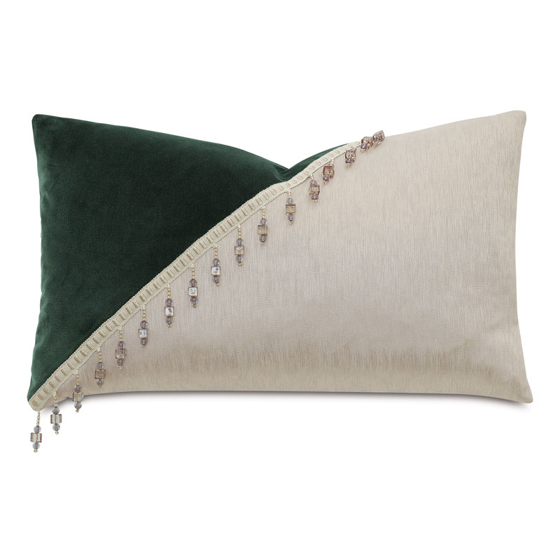Esmeralda Fringed Reversible Throw Pillow