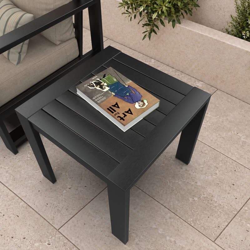 Dulcie 22.5" Square Metal Outdoor Side Table