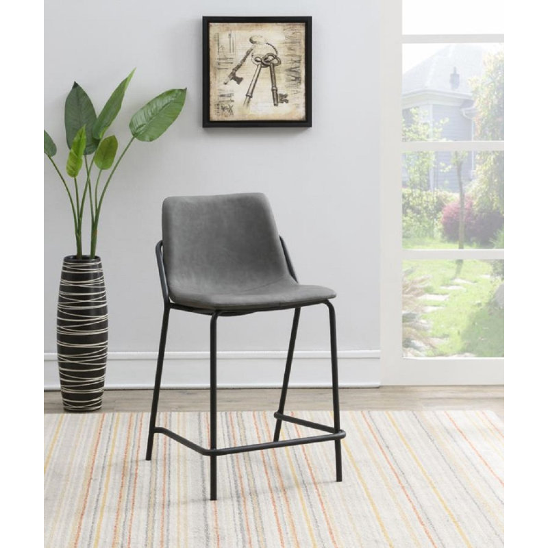 Upholstered Counter Stool with Metal Frame, Counter Stool (24.5” Seat Height)