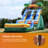 Cali Palms 15' X 36' Inflatable Water Slide With Detachable Pool And Air Blower