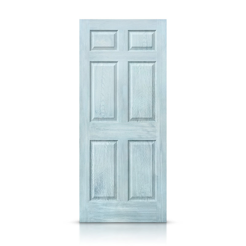 Porte standard à panneaux en bois manufacturé, 36 po x 80 po, Denim vintage bleu