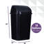 Poubelle à couvercle en plastique 13 gallons