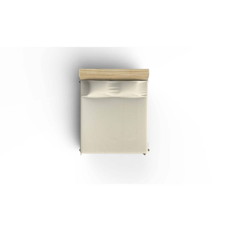Couvre-lit / couvre-lit 100% coton Magdaleno, Couvre-lit 79 po x 94 po, Crème