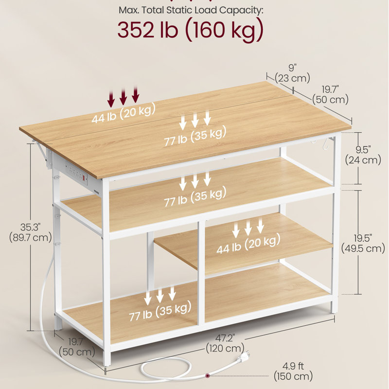 Kitchen Workbench With Extendable Worktop