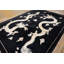 Vintage Black Double Five Claw Chinese Dragons Design Rug