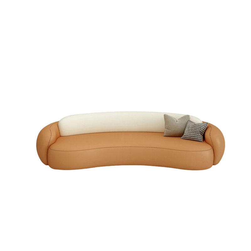 Byrd, Orange/Off-white, 28.34" H x 66.92" W x 32.28" D