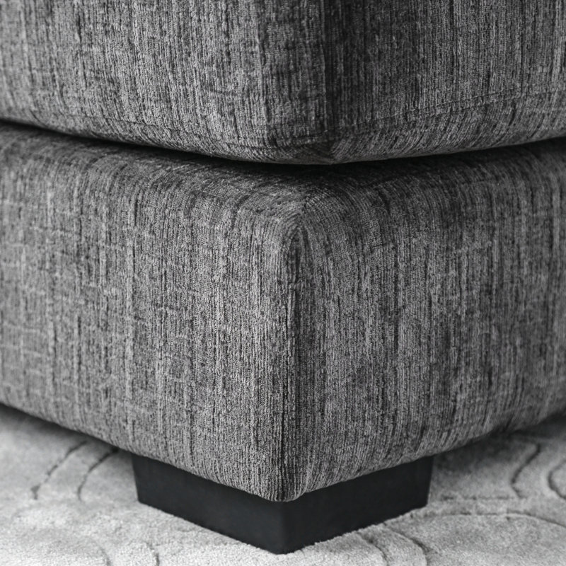 Canapé et chaise modulaire réversible en chenille de 115,3 po de large Ruthanne