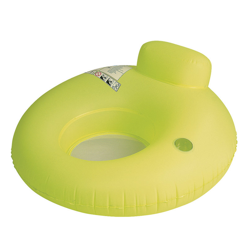 Flotteur de piscine gonflable jaune pour chambre à air avec tube intérieur - 48 pouces, Jaune