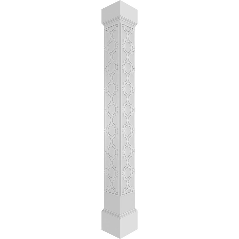 Gypse carré non effilé avec colonne Mission Capital, H 96 po x l 7,625 po x P 7,625 po