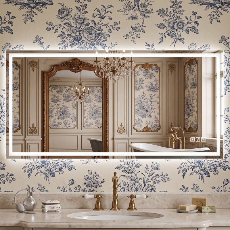 Miroir de salle de bain 48 po x 24 po DEL