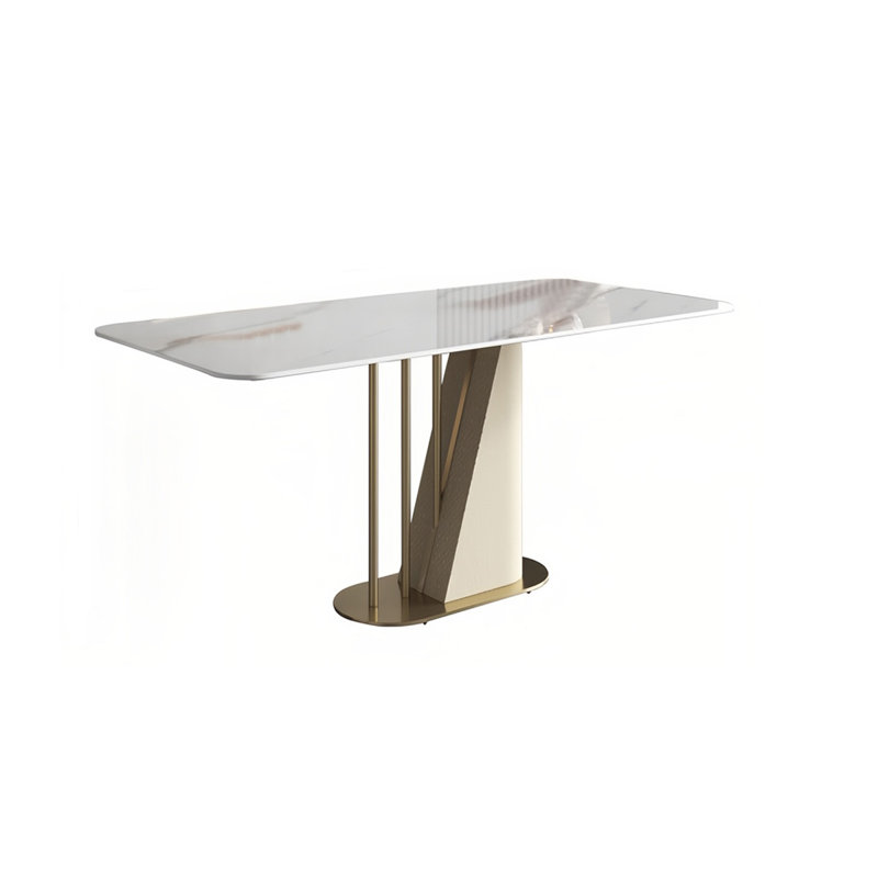 Modern simple rectangular household dining table, 29.52"H x 55.11"L x 31.49"W