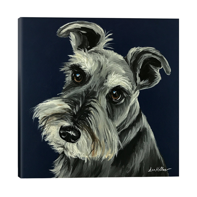 Schnauzer Navy - Wrapped Canvas Painting, 66.04 cm H x 66.04 cm W x 1.91 cm D