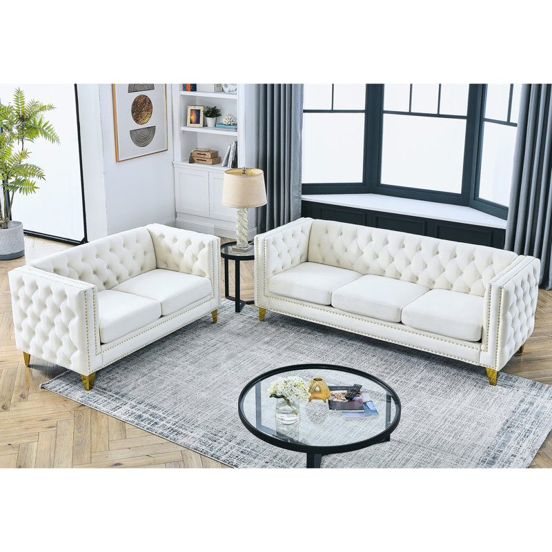 Beige Velvet 3 + 2 Pair - Fast Us Warehouse Shipment Classy Charming Speedy Shipping
