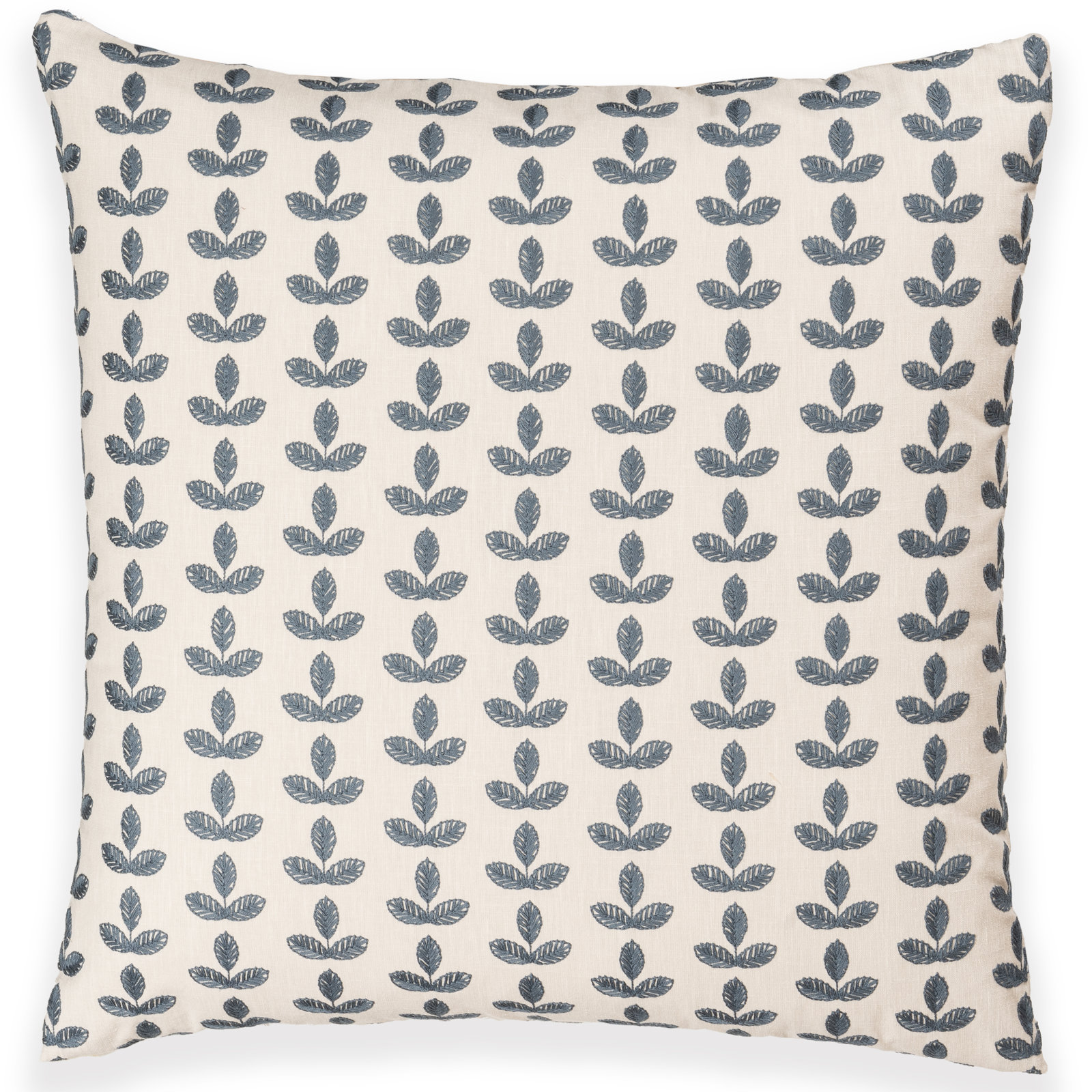 Birch Lane Trillium Throw Pillow Throw, Blue Floral, Polyester, Square 22"
