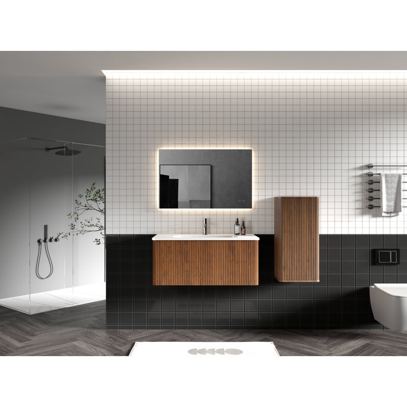 Meuble-lavabo simple avec plateau 35,8 Suhanth