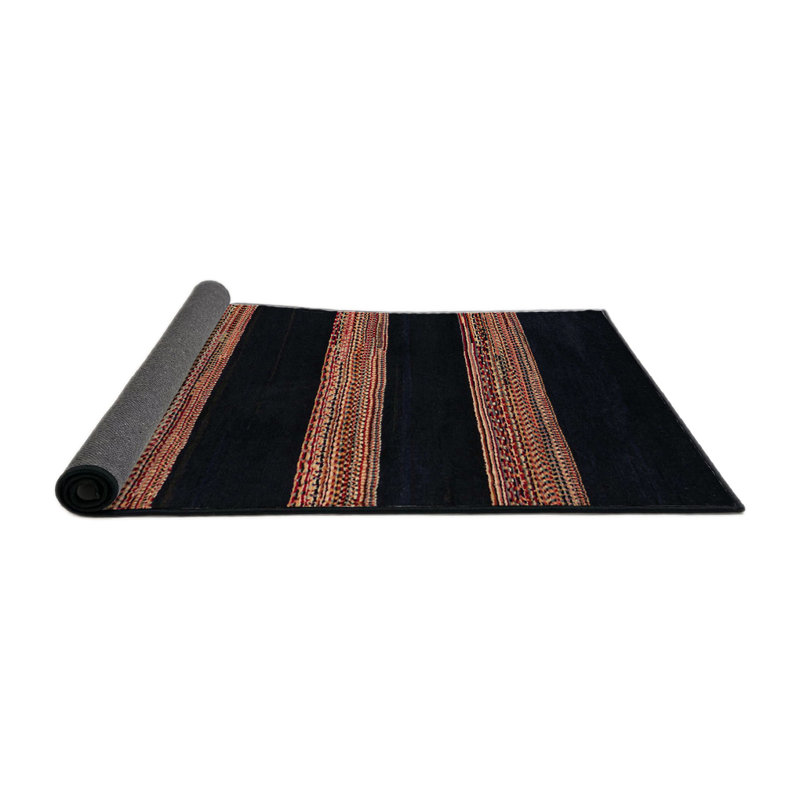 Tapis décoratif multicolore à motif abstrait, Rond 7 pi