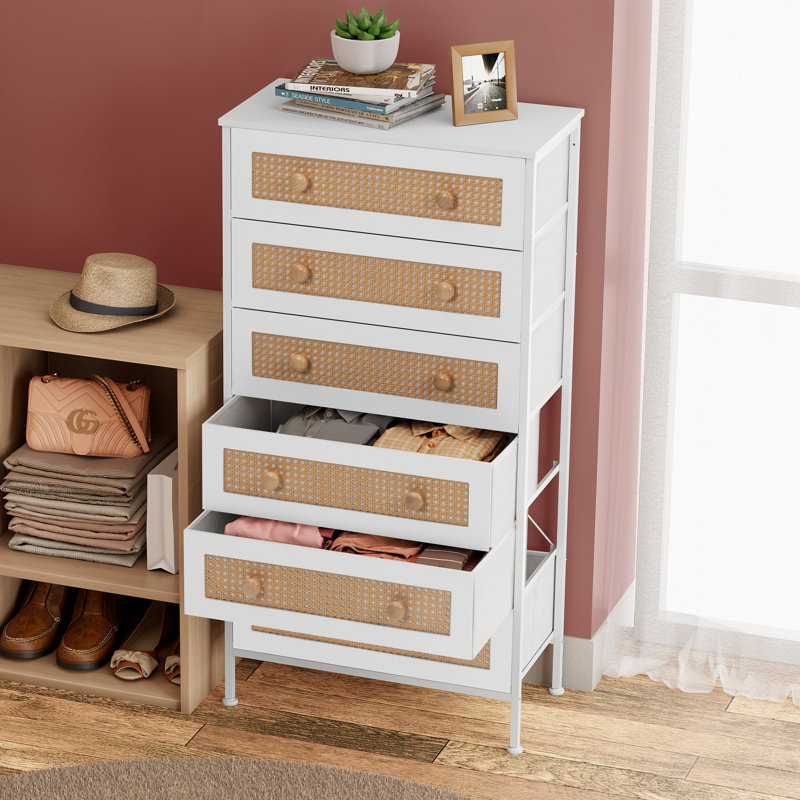 Commode 6 tiroirs, blanc, Blanc