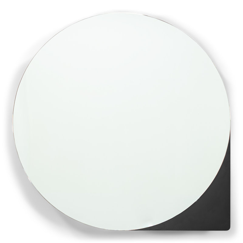 Spinder X BUDDE Steel Mirror, 55 cm H x 55 cm W, Black