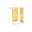 Table d'appoint carrée de 30 cm en acrylique transparent avec panneaux ambrés, table de chevet moderne