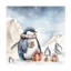 «Seasonal Penguin Presents», peinture sur toile encadrée-602861260