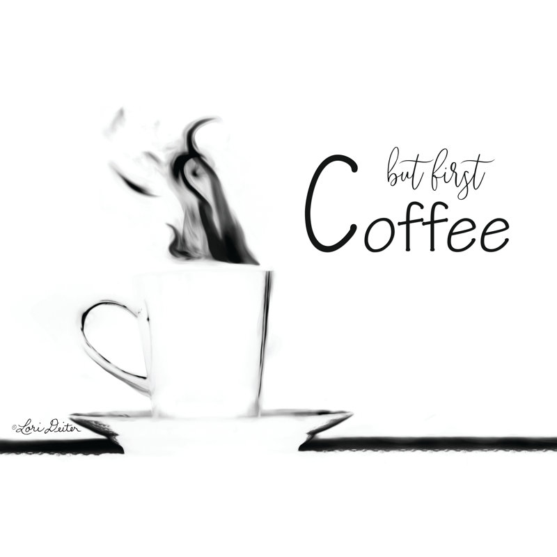 But But Coffee - peinture, H 8 po x l 12 po, Non, Toile tendue