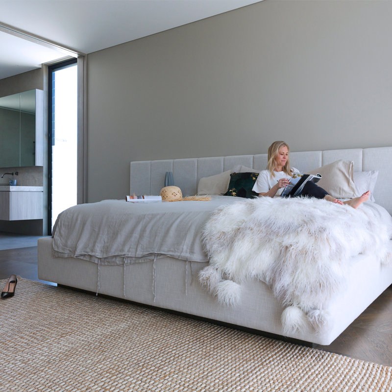 Gemini No Pattern and Not Solid Color Hand-Loomed 6'7" x 9'8" Wool/Cotton/Jute Area Rug in Cream Mix, Rectangle 6'7" x 9'8"
