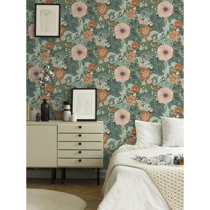 Rouleau de papier peint L 33 pi x l 20,9 po Adamo Nouveau, Vert
