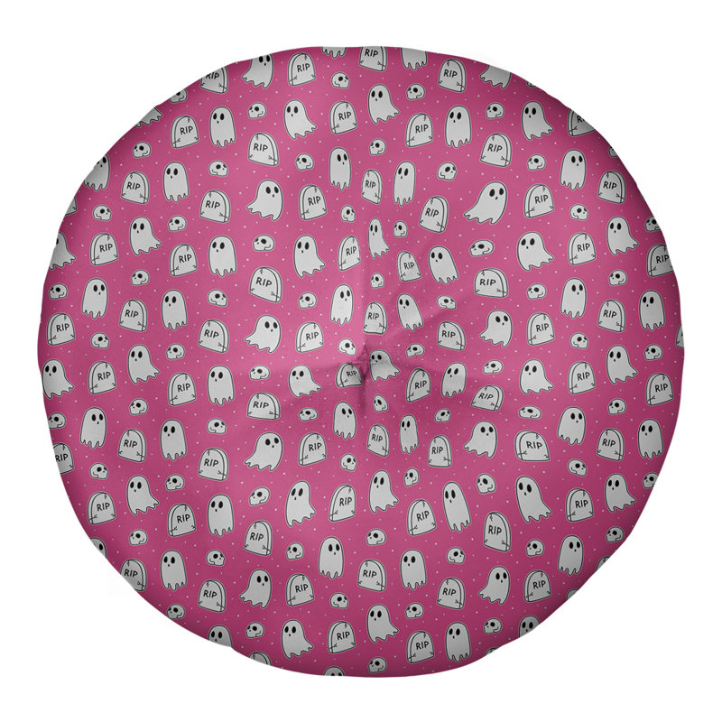 Coussin de sol rond Katelyn Elizabeth, 26 po x 26 po, Rose