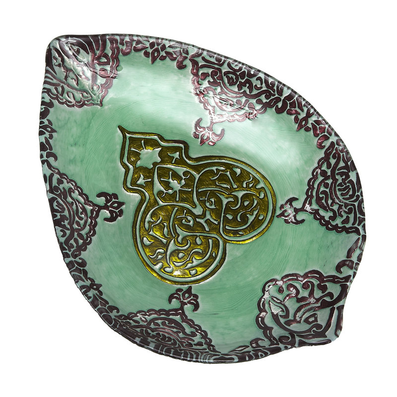 Plateau Casa Blanca, Turquoise / noir / olive