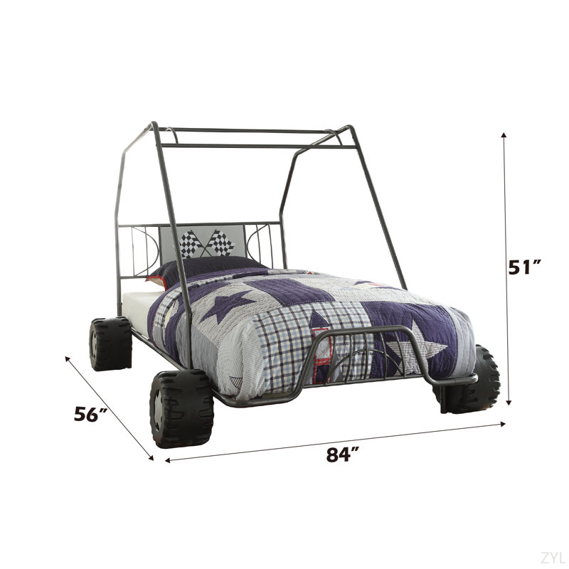 Lit simple Go Kart, Métal industriel