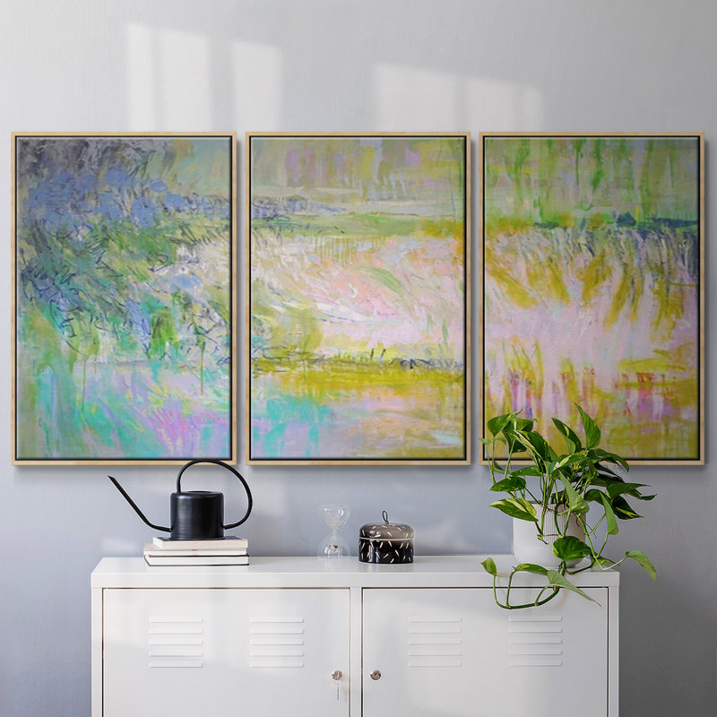 Étude, reproduction sur toile 3 pièces, H 24 po x l 48 po x P 2 po, Naturel