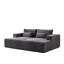 Fauteuil modulaire surdimensionné de 87 po sans assemblage requis Autianna, lit inclinable en velours côtelé gris moelleux et fauteuil confortable-121363480