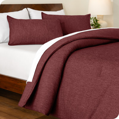 Bare Home Heathered Comforter Set - Ultra-Soft - Goose Down Alternative - All Season Warmth