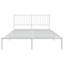 Metal Bed Frame with Headboard White-275720543