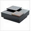 Table basse rectangulaire avec plateau et tablette en bois manufacturé